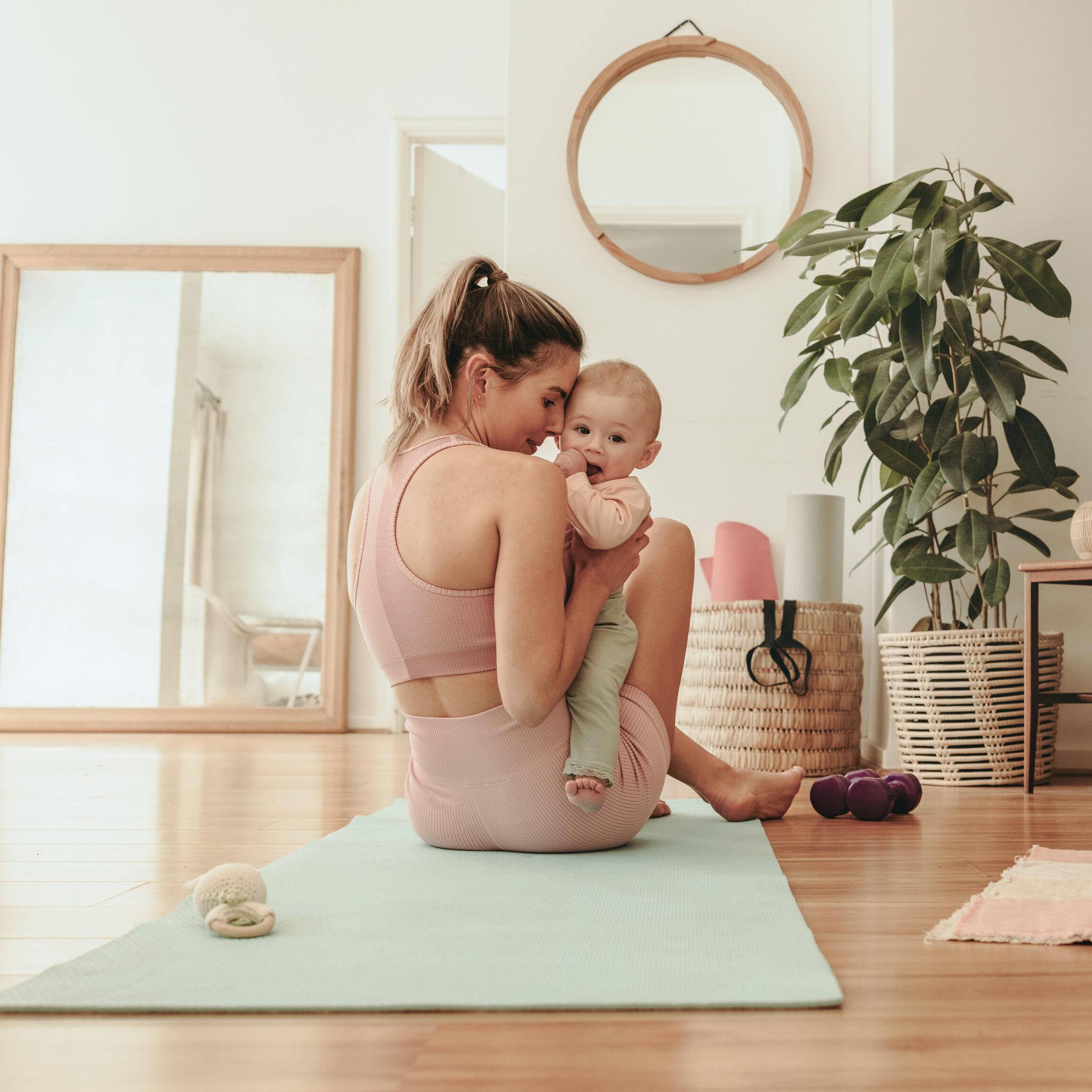 Mommy makeover patient with child